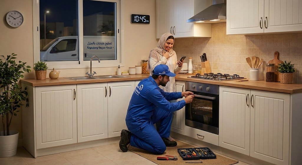 تصليح طباخات وتنظيف الجولة من الدهون