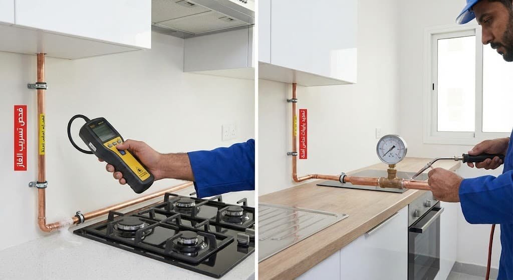 كشف تسريب الغاز إلكترونياً (بدون تكسير)